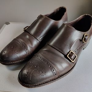 Bruno Magli Brown double monk strap